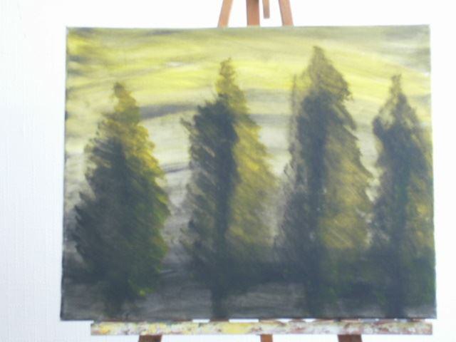 Bäume / 50 x 40 / Acryl auf Leinwand / 2022